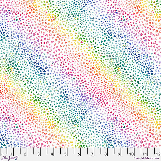 Love Under the Stars Little Hearts White - Free Spirit Fabrics