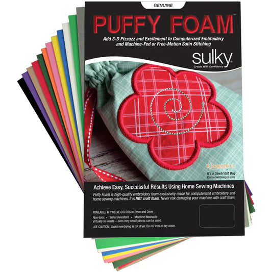 Sulky 2mm Puffy Embroidery Foam (Assorted Color)