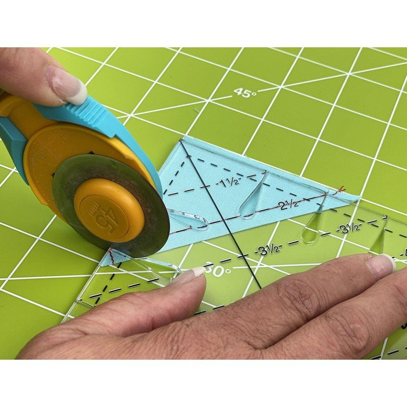 6-1/2" Triangle Square Up Plus Ruler - Quilt in a day