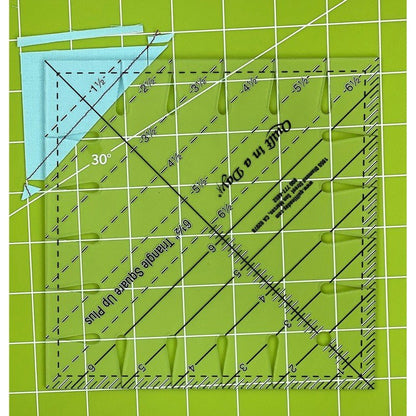 6-1/2" Triangle Square Up Plus Ruler - Quilt in a day