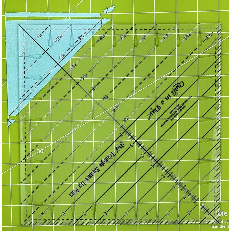 9-1/2" Triangle Square Up Plus Ruler - Quilt in a day