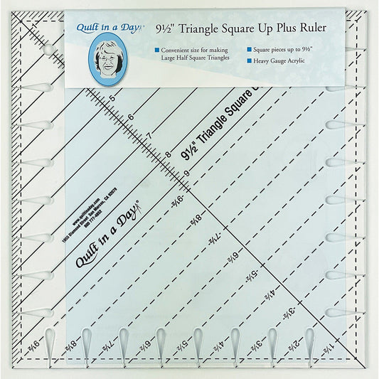 9-1/2" Triangle Square Up Plus Ruler - Quilt in a day