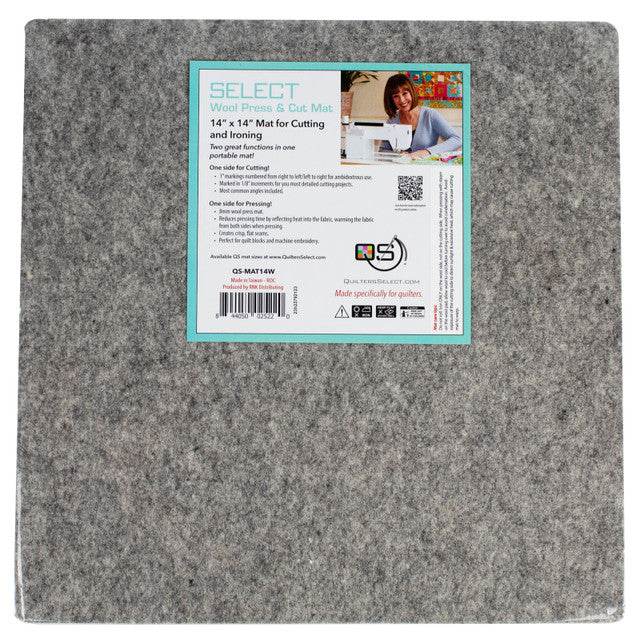Double Sided Wool and Cutting Mat 14" x 14" - Quilter Select