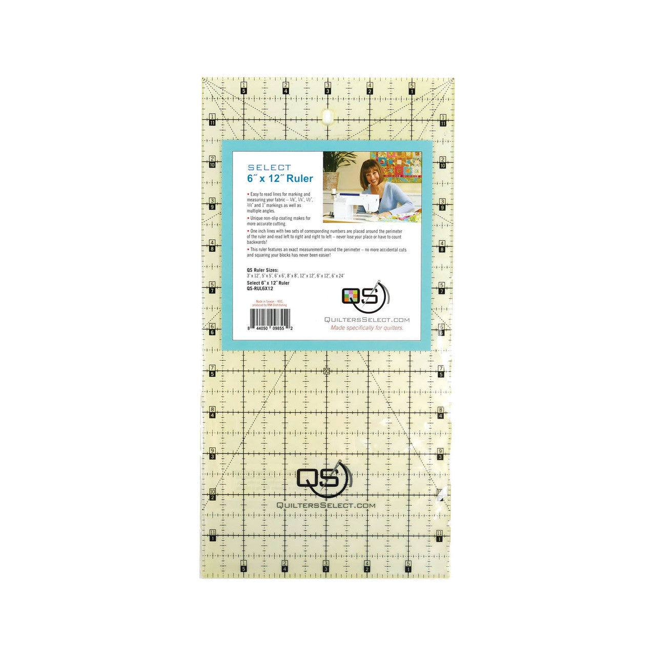 Non-Slip Ruler 6" x 12" -Quilt Select