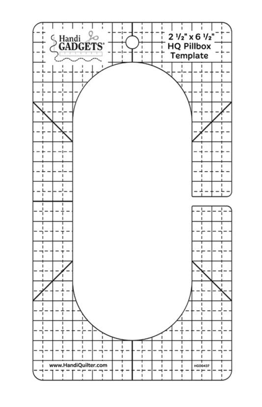 Handi Quilter Pillbox Template 2 1/2" x 6 1/2"
