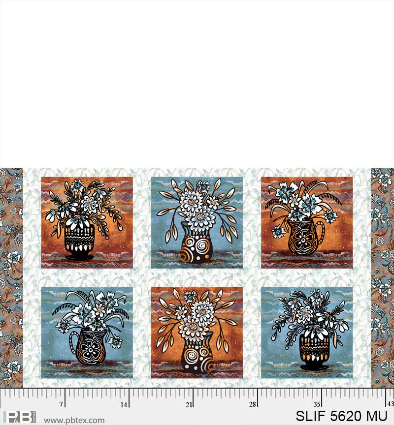 Flower Vase Multi - Still Life P&B Textiles