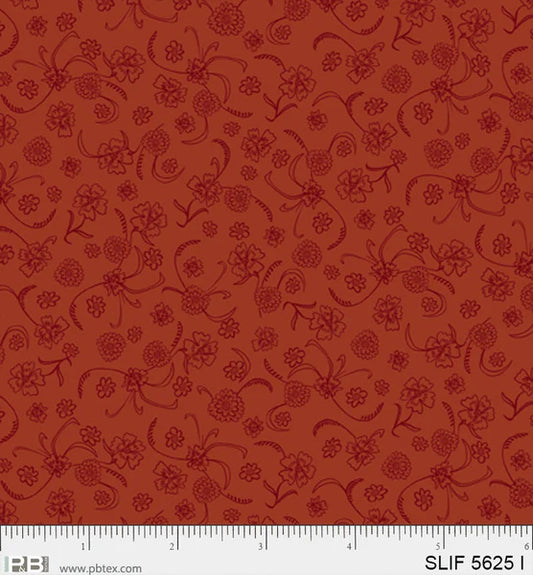 Flower Toss Red - Still Life P&B Textiles