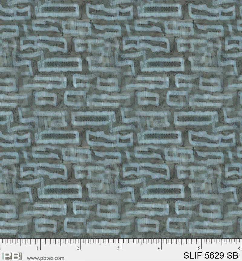 Geo Rectangles Slate Blue - Still Life P&B Textiles