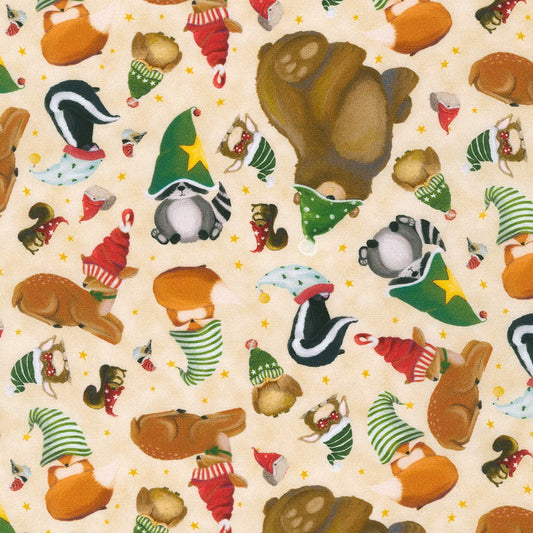 Gnomeland Critters Natural Toss By Robert Kaufman