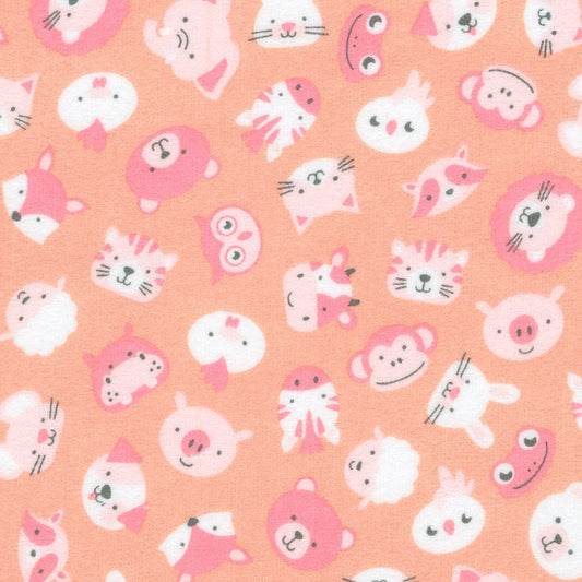 Peach Cozy Cotton Flannel - Robert Kaufman