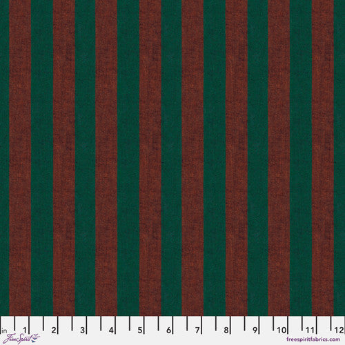 Shot Cotton Wide Stripe Russett - Free Spirit Fabrics