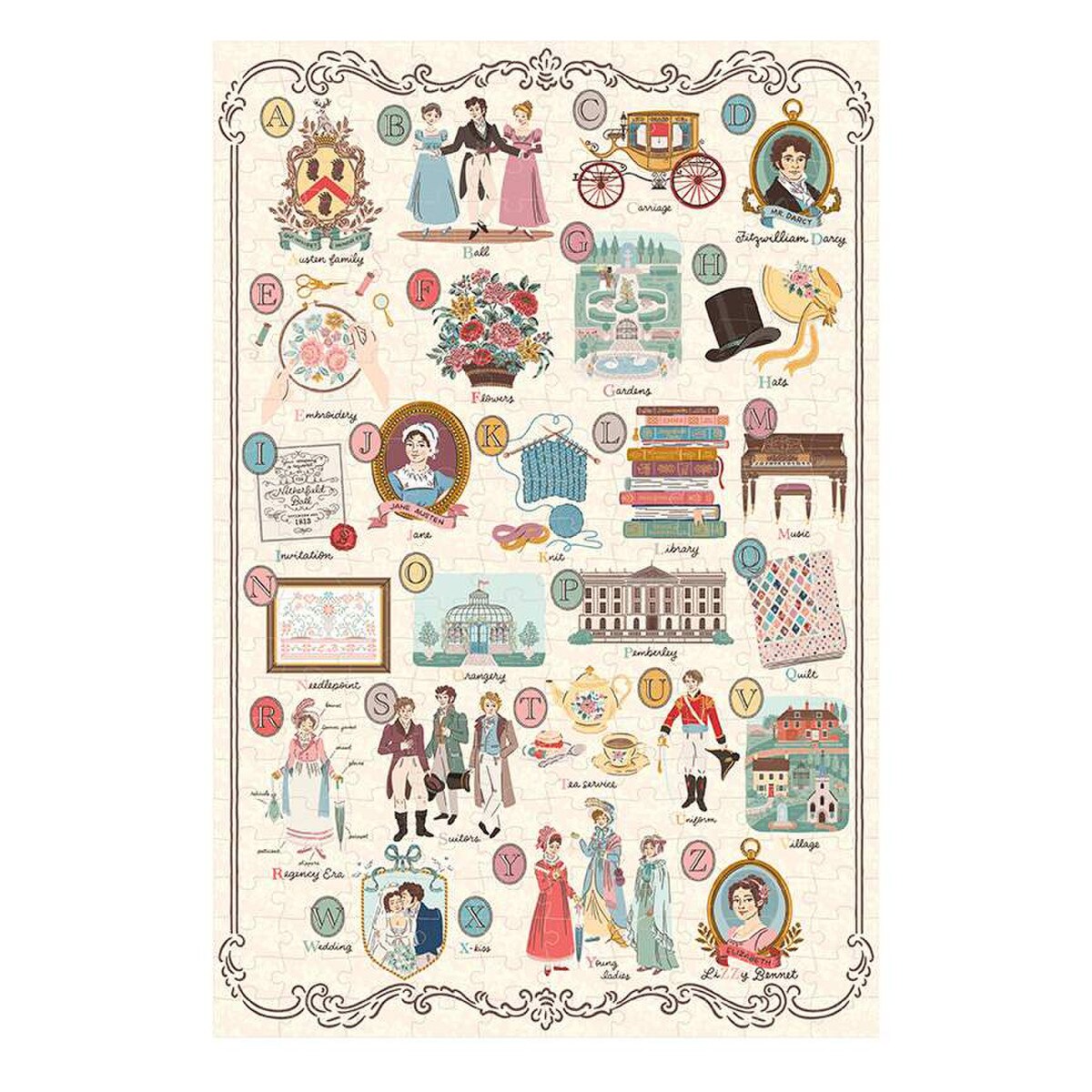 Jane Austen A to Z Puzzle - Riley Blake Designs