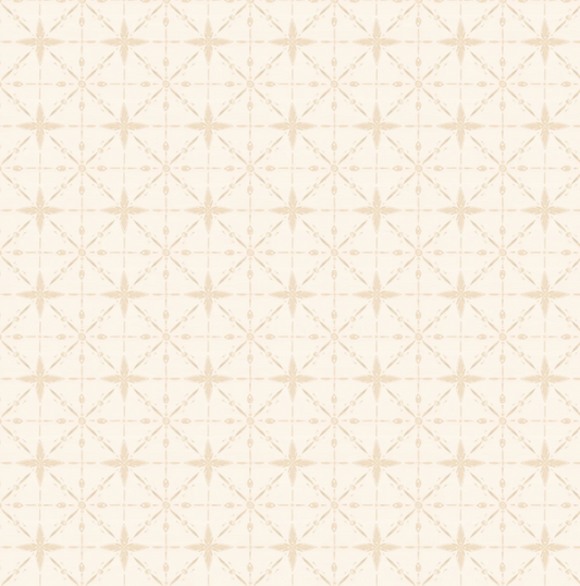 Floralscape Star Grid Cream - Wilmington Prints