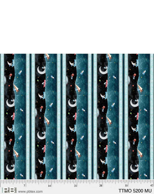 To The Moon Astronaut Border - By: P&B Textiles