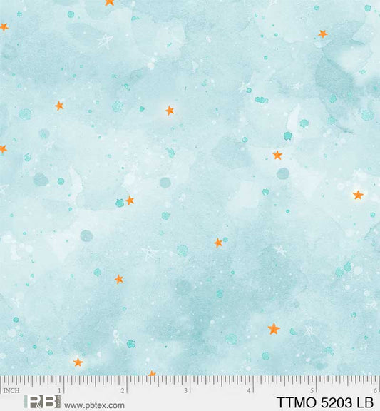 To The Moon Night Sky Light Blue - By: P&B Textiles