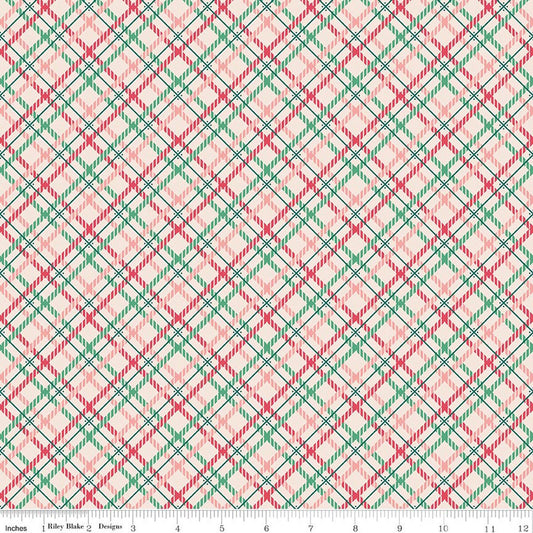 Wide Back 108" Berry & Sage Prim Latte - Riley Blake Designs