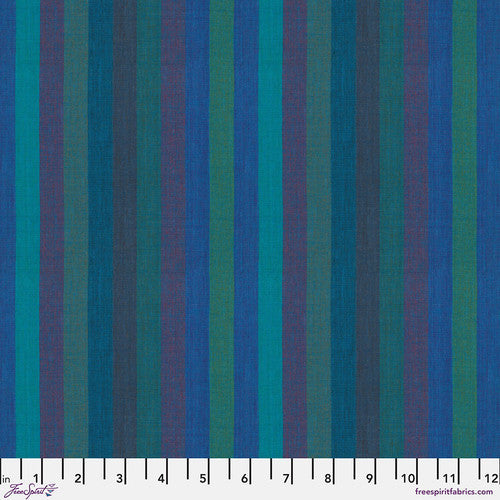 Broad Stripe Blue - Free Spirit Fabrics