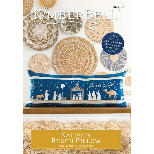 Nativity Bench Pillow Embroidery CD - Kimberbell