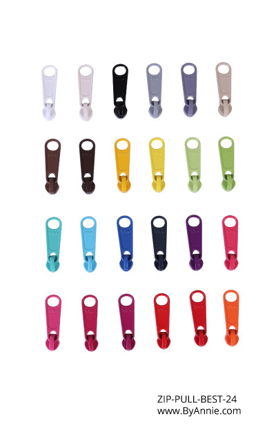 Zipper Pull Set Best 24 colors - byannie.com