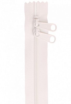 30" Double Slide Hand Bag Zipper White - byannie.com