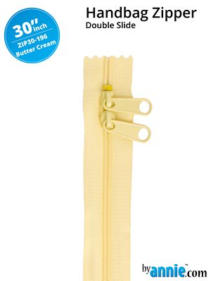 30" Double Slide Hand Bag Zipper Butter Cream - byannie.com