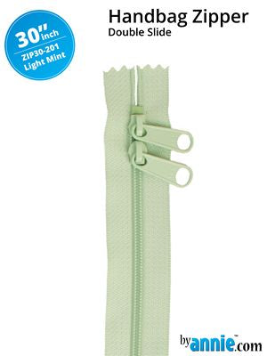 30" Double Slide Hand Bag Zipper Light Mint - byannie.com