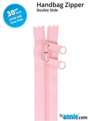 30" Double Slide Hand Bag Zipper Pale Pink - byannie.com