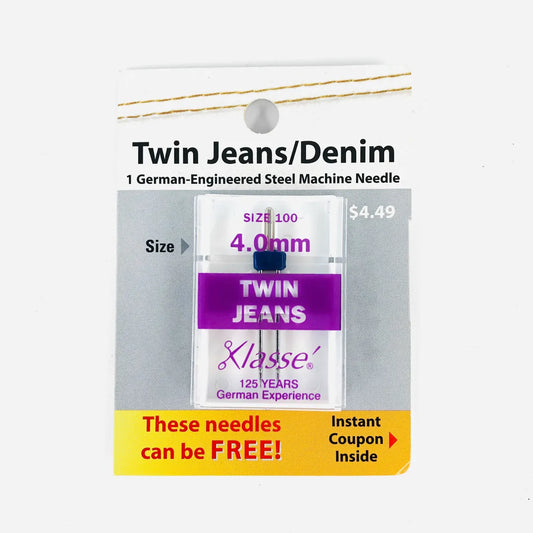 Klasse Twin Jeans/Denim 1pk. Needle 4.0mm