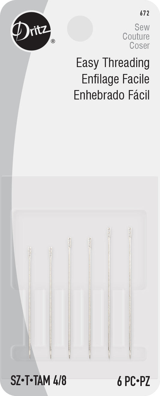 Dritz Easy Threading Hand Needles Size 4/8, 6pc.