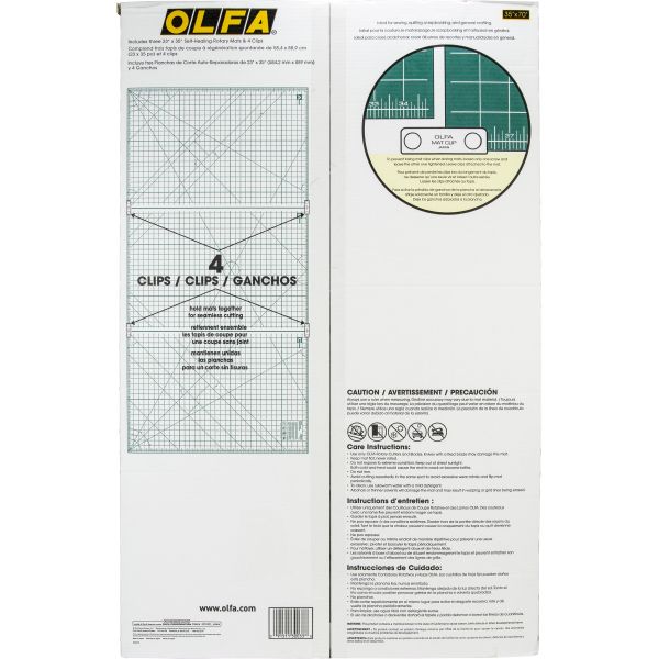 Olfa 35" x 70" Continuous Grid Mat Set