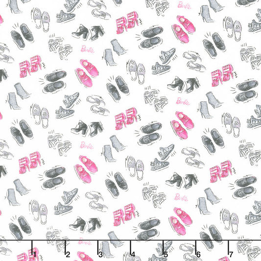 Barbie Girl White Shoes Yardage By: Riley Blake
