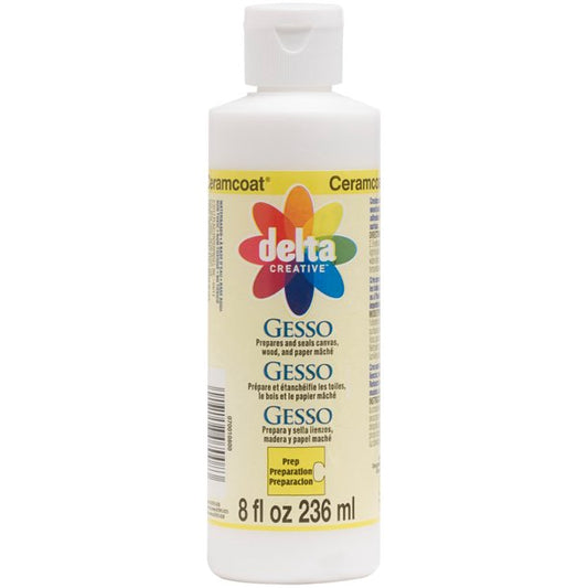 Delta Creative Prep Artist Gesso, 8-Ounce