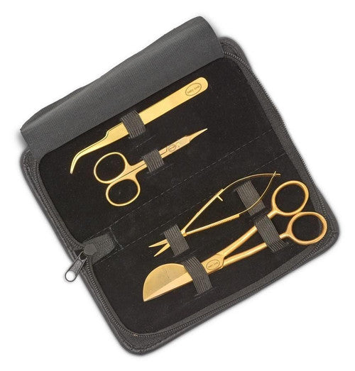 Baby Lock Gold Scissor Set with Embossed Black Pouch