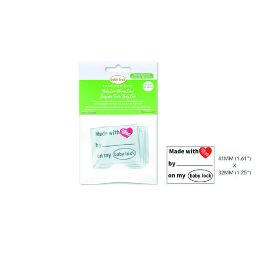 Made with Love From on a Baby Lock Woven Label 10pk