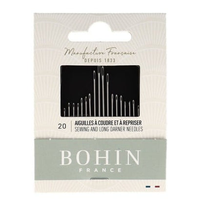 Bohin Sewing & Long Darner Needles Assorted Sizes, 20 ct