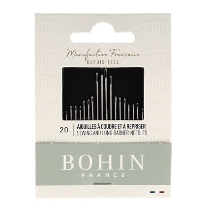 Bohin Sewing & Long Darner Needles Assorted Sizes, 20 ct