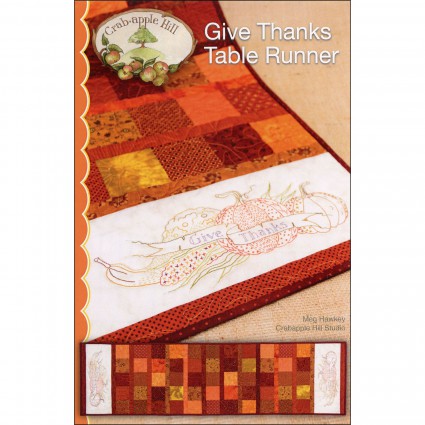 Give Thanks Table Runner - Crabapple Hill