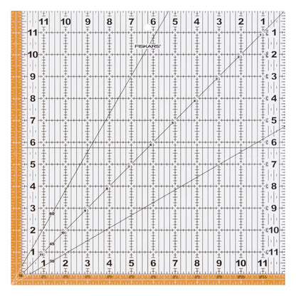 Fiskars Square Ruler Set, 12.5 x 12.5 in., 6.5 x 6.5 in.