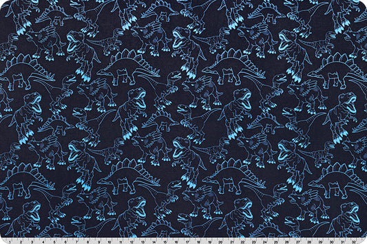 Shannon Fabrics Dino Cloud Cuddle® Electric Blue