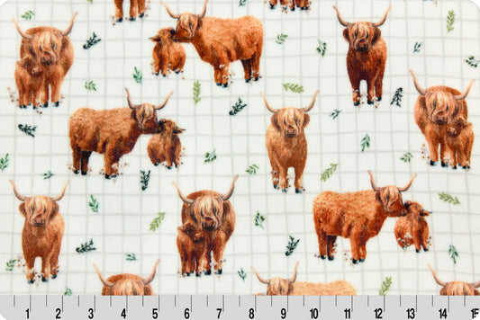 End of Bolt Highland Grid Cloud Cuddle® Penny - Shannon Fabrics