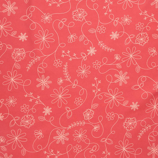 Floral Swirl Pink/Red 108" Quilt Backing - Kimberbell & Maywood Studio