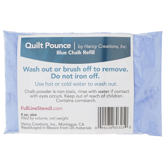 Quilt Pounce 4oz Refill With Barley Blue Chalk - FullLineStencil.com