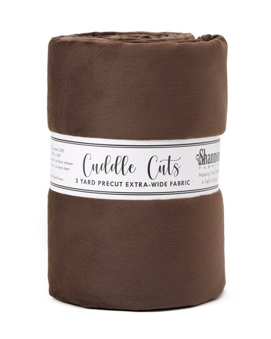 3 Yard Cuddle® 110" Wide Cut Brown - Shannon Fabrics