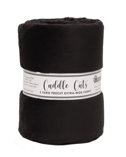 3 Yard Cuddle® 110" Wide Cut Black - Shannon Fabrics