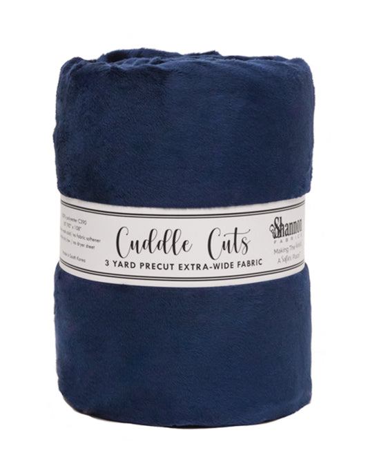 3 Yard Cuddle® 110" Wide Cut Navy - Shannon Fabrics