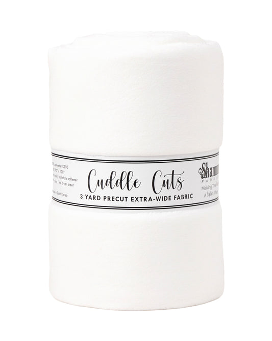 3 Yard Cuddle® 110" Wide Cut White - Shannon Fabrics