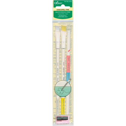 Clover Fine Chacopel Pencil Set with Sharpener 3pc