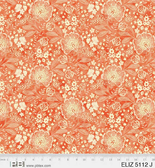 Elizabeth 108" Wide Backing Coral - P&B Textiles