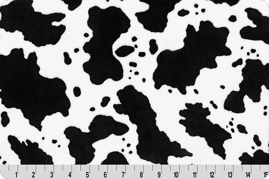 Cow Moo Digital Cuddle® Black - Shannon Fabrics