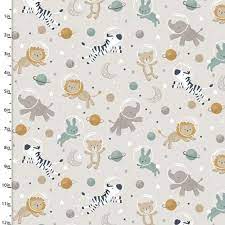 3 Wishes - Starry Adventures Flannel - Animal Adventures, Gray